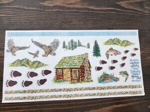 PSX Mountain Retreat Jumbo Sticker Sheets Scrapbooking Vintage Retired NEW #21